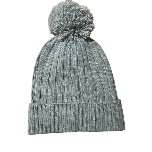 Michael Kors  Gray Pom-Pom Beanie New With Tags - Picture 2 of 5